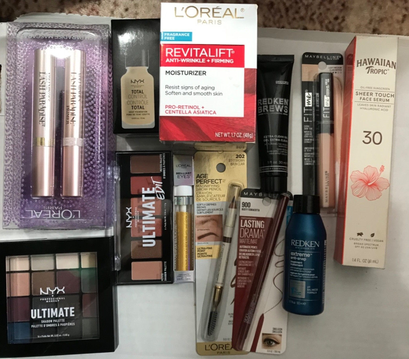LOT MAKEUP MIXED BEAUTY LOTS FACE SKINCARE Complete Face Set 12 Items