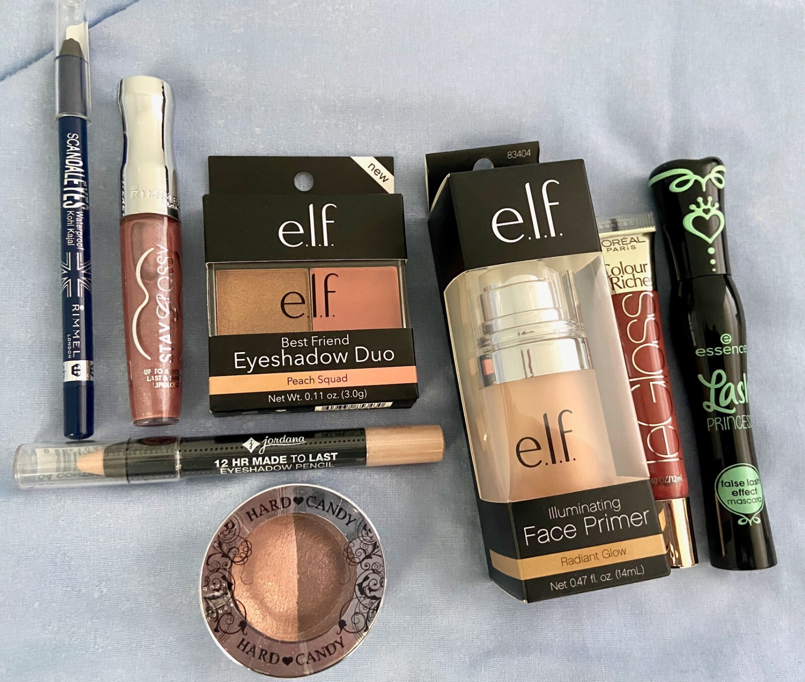 Lot 8 Cosmetics Assorted Name Brands- Hard Candy L’oreal Rimmel ELF