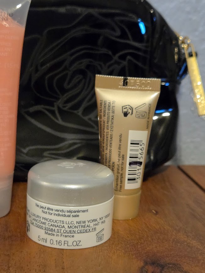 NEW Lancôme Gift Set Lot 8pc Black Rose Makeup Bag