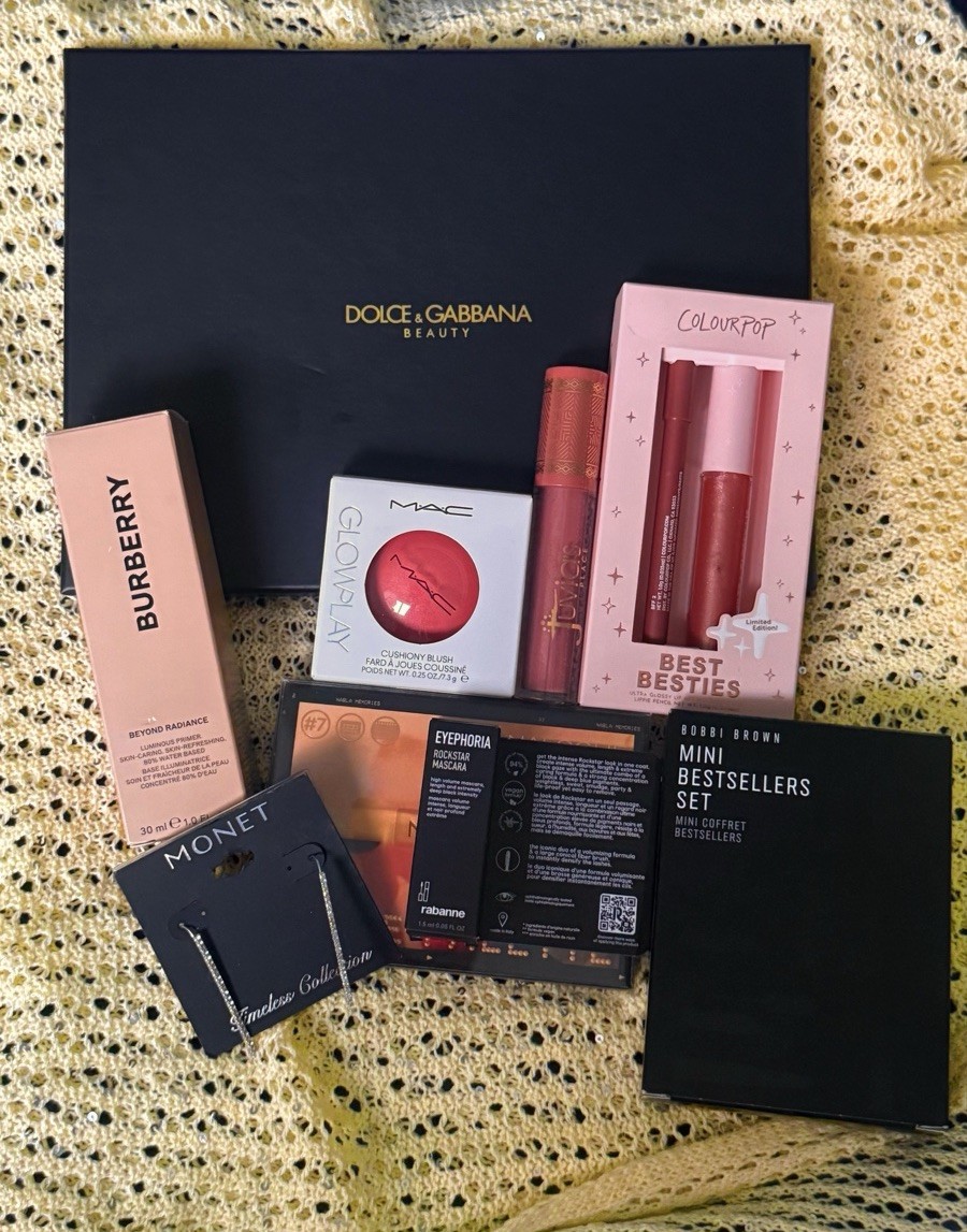 Luxury Makeup Bundle Lot Featuring Burberry, Bobbi Brown, MAC, Nabla, D&G Pouch