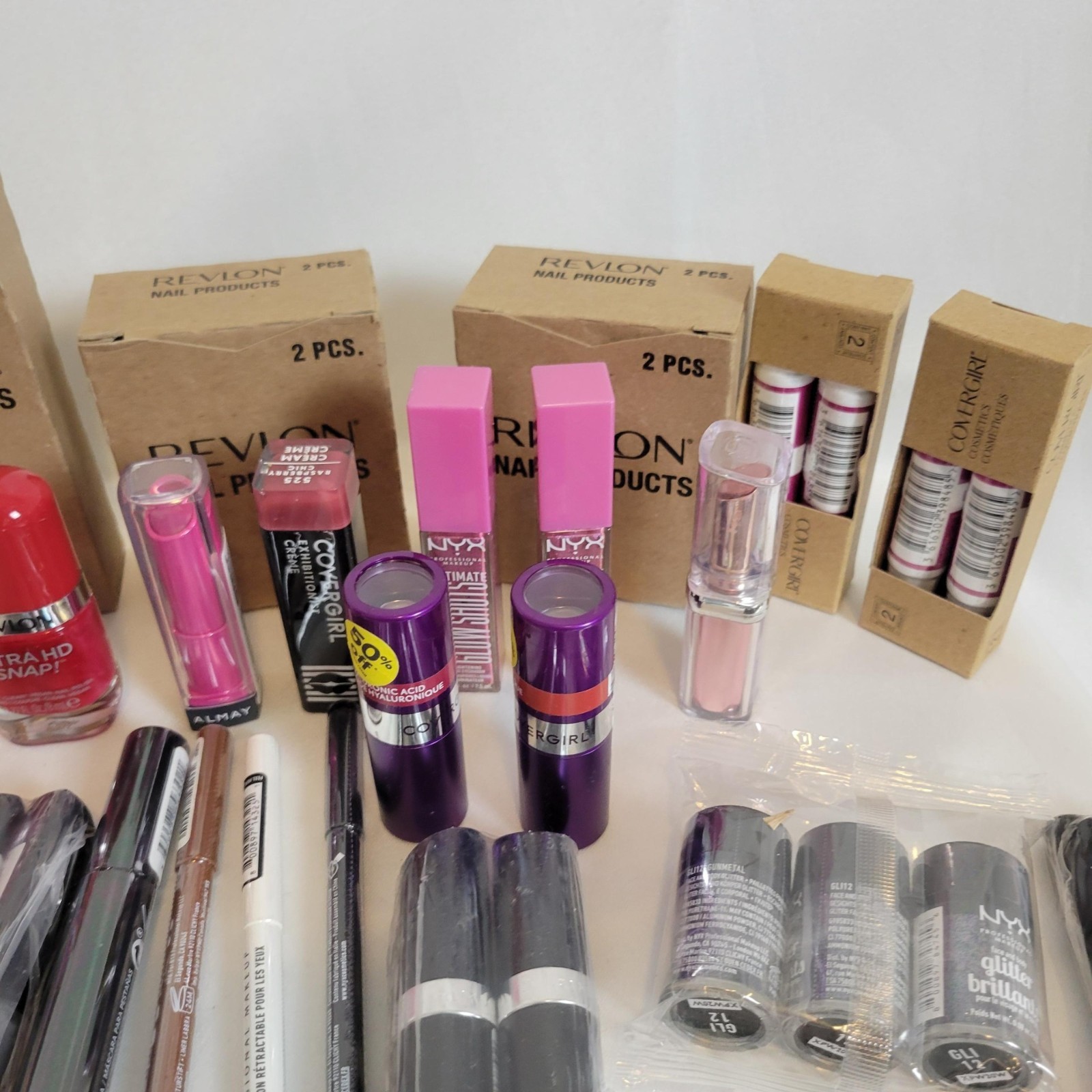 Wholesale Mixed MAKEUP BEAUTY Cosmetic NYX Almay CoverGirl Revlon Lot of 50 PCS