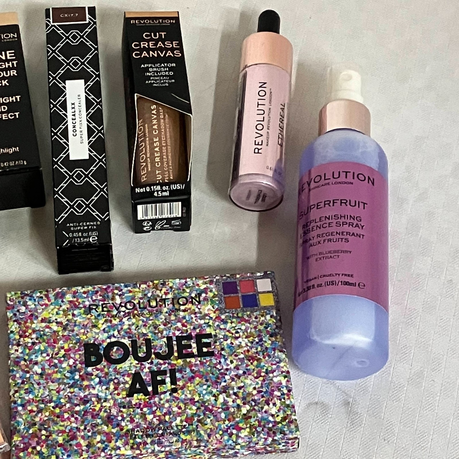 Revolution Concealers Contour Primer Blush Eyes & More Makeup Lot Of 10 New