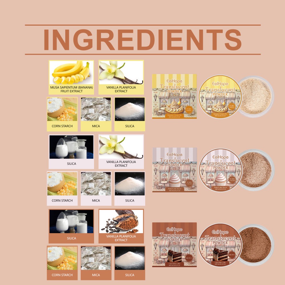 Brown Makeup Powder (Chocolate Cake Flavor) Baking Flavor