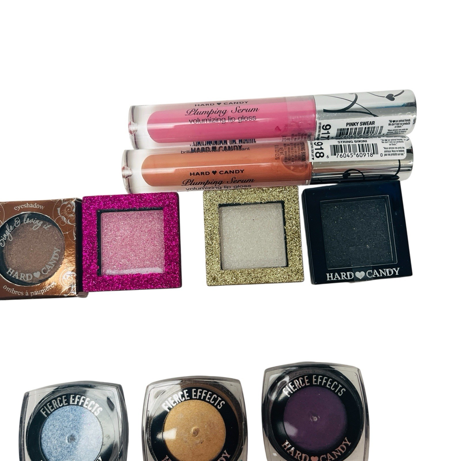 Hard Candy New Sealed Eye Shadow and Plumping Serum Lip Gloss Lot