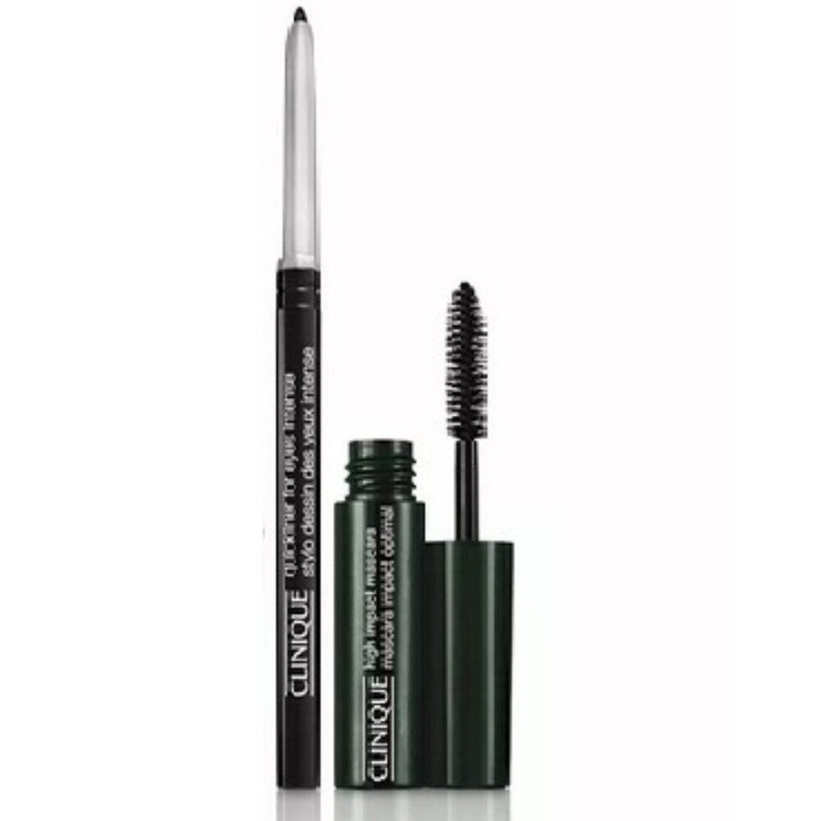 CLINIQUE 2pc LOT Quickliner Eyeliner (INTENSE BLACK) High Impact Mascara (BLACK)