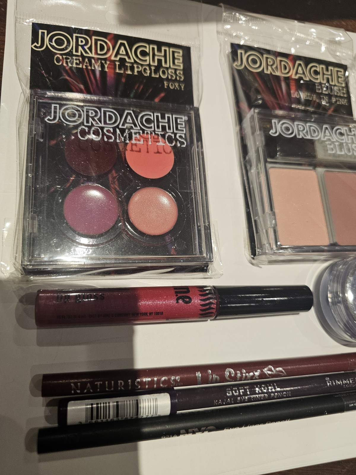 Assorted Makeup Lot 10 Pcs Jane Rimmel Jordache Eyeliner Lip Gloss Blush