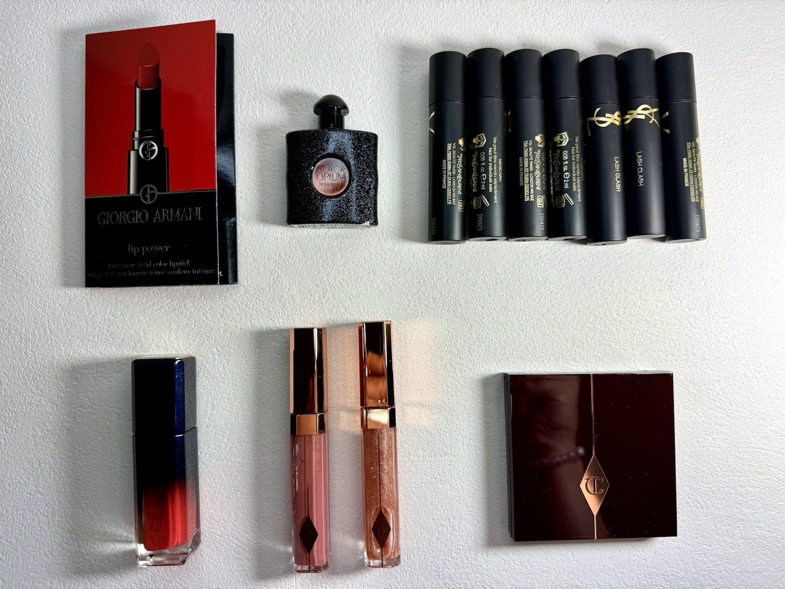 NEW Luxury Makeup Lot YSL Lash Clash Black Opium Charlotte Tilbury Armani