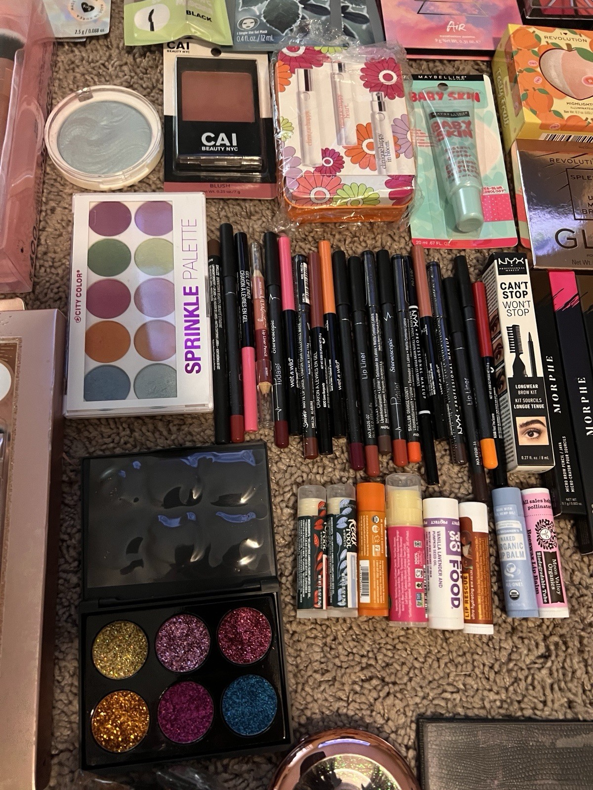 Full Size Mixed Makeup & Beauty Lot w/ Morphe, Too Faced, Clinique, NYX, ULTA