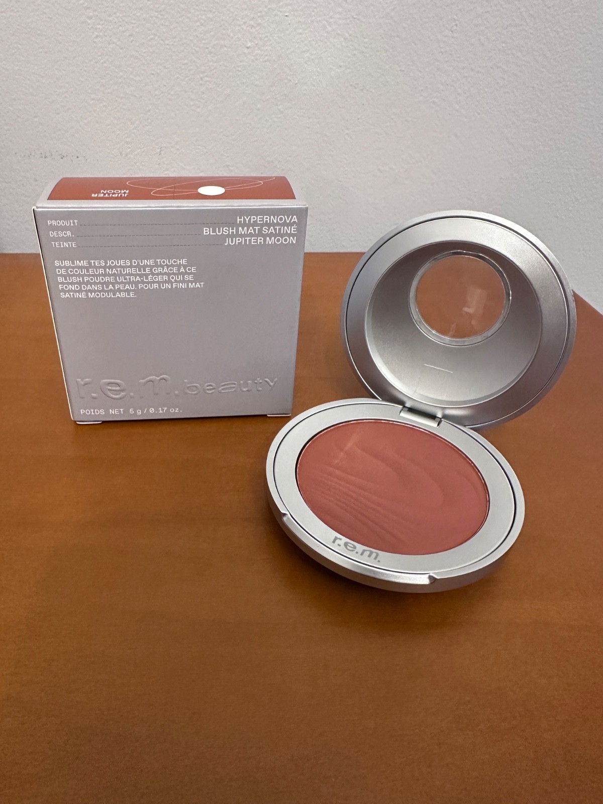 REM Beauty Blush & Lip Gloss Set NEW w BOX Jupiter Moon + Clear Plumping Gloss