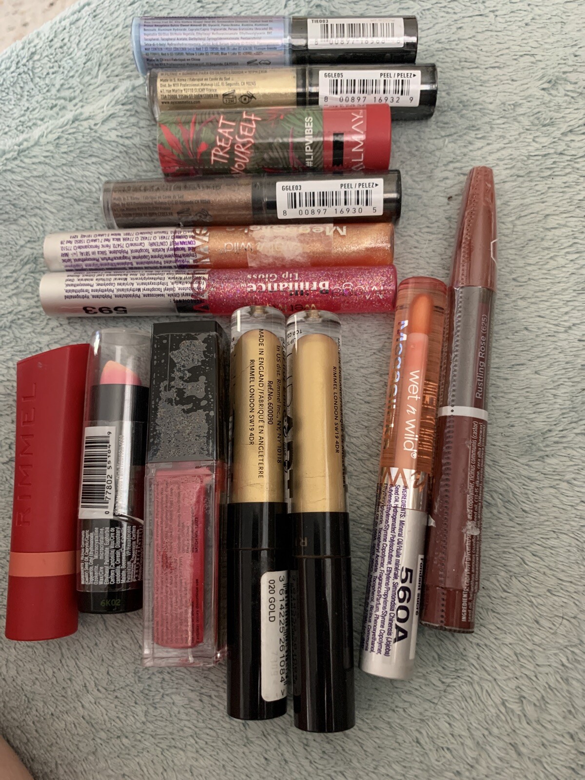 13 Pc Rimmel Almay Burt Bees Nyx Wet N Wild Asst Lip Products New