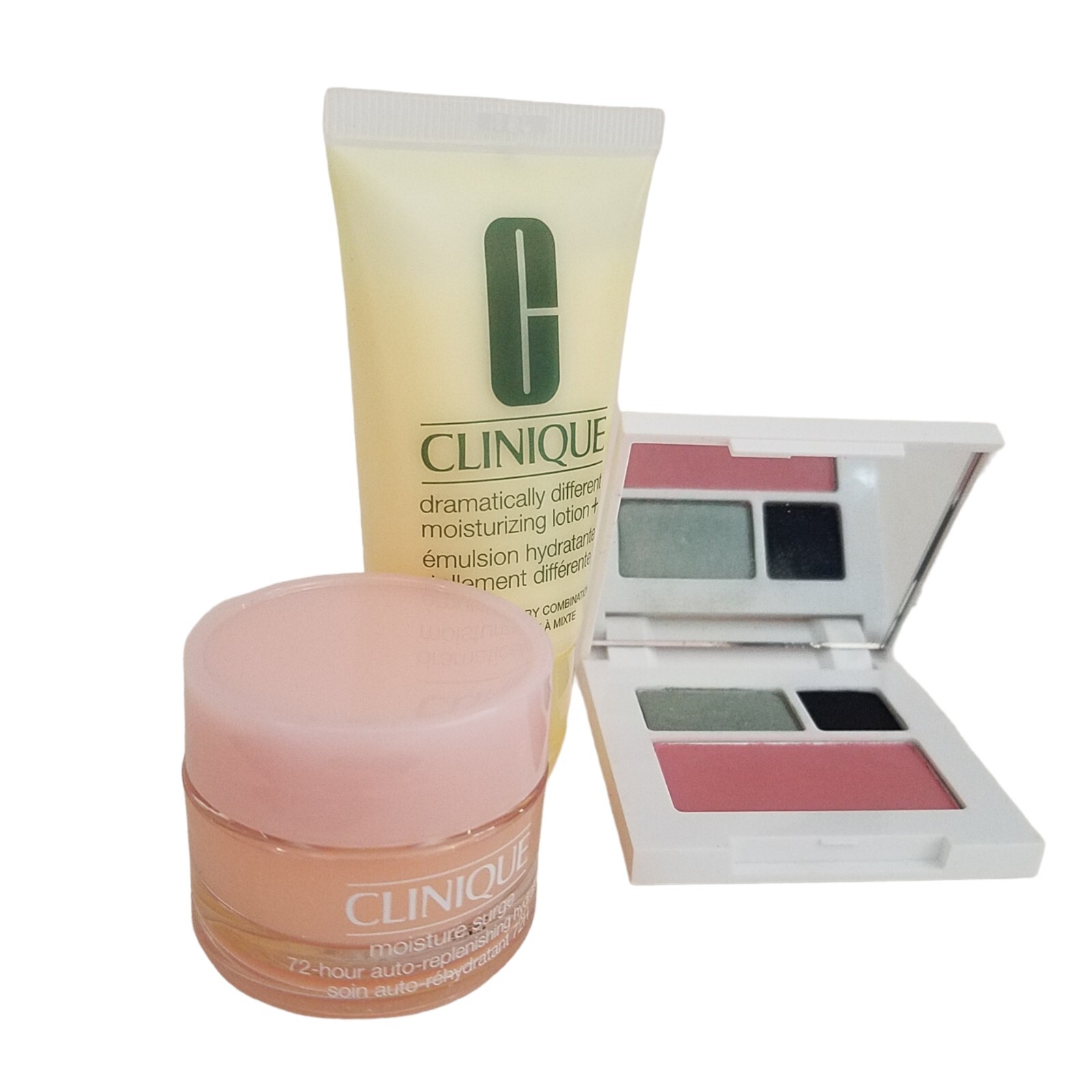 CLINIQUE LOT Dramatically Different Lotion Moisture Surge Eyeshadow Travel Size