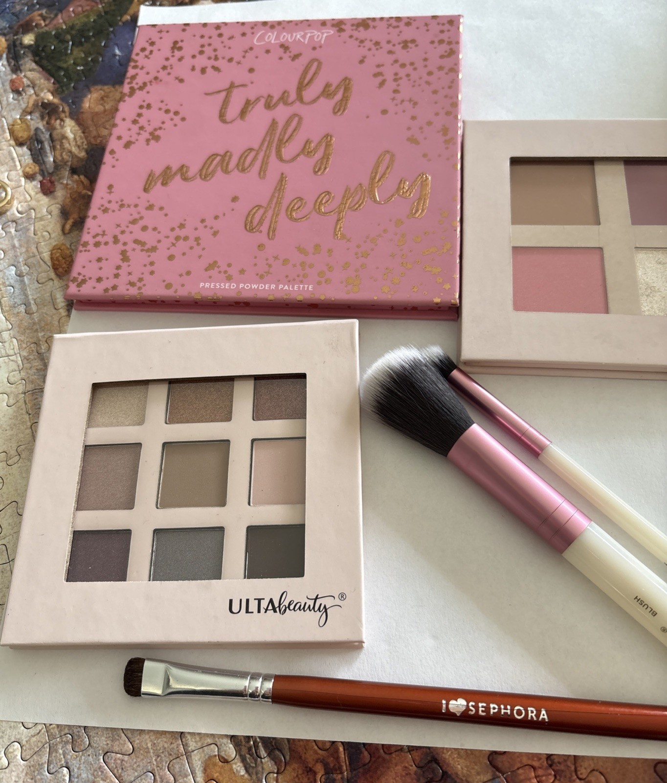 Sephora Vintage Brush, coLoRPoP Palette Makeup Eyeshadows+Ulta Lot