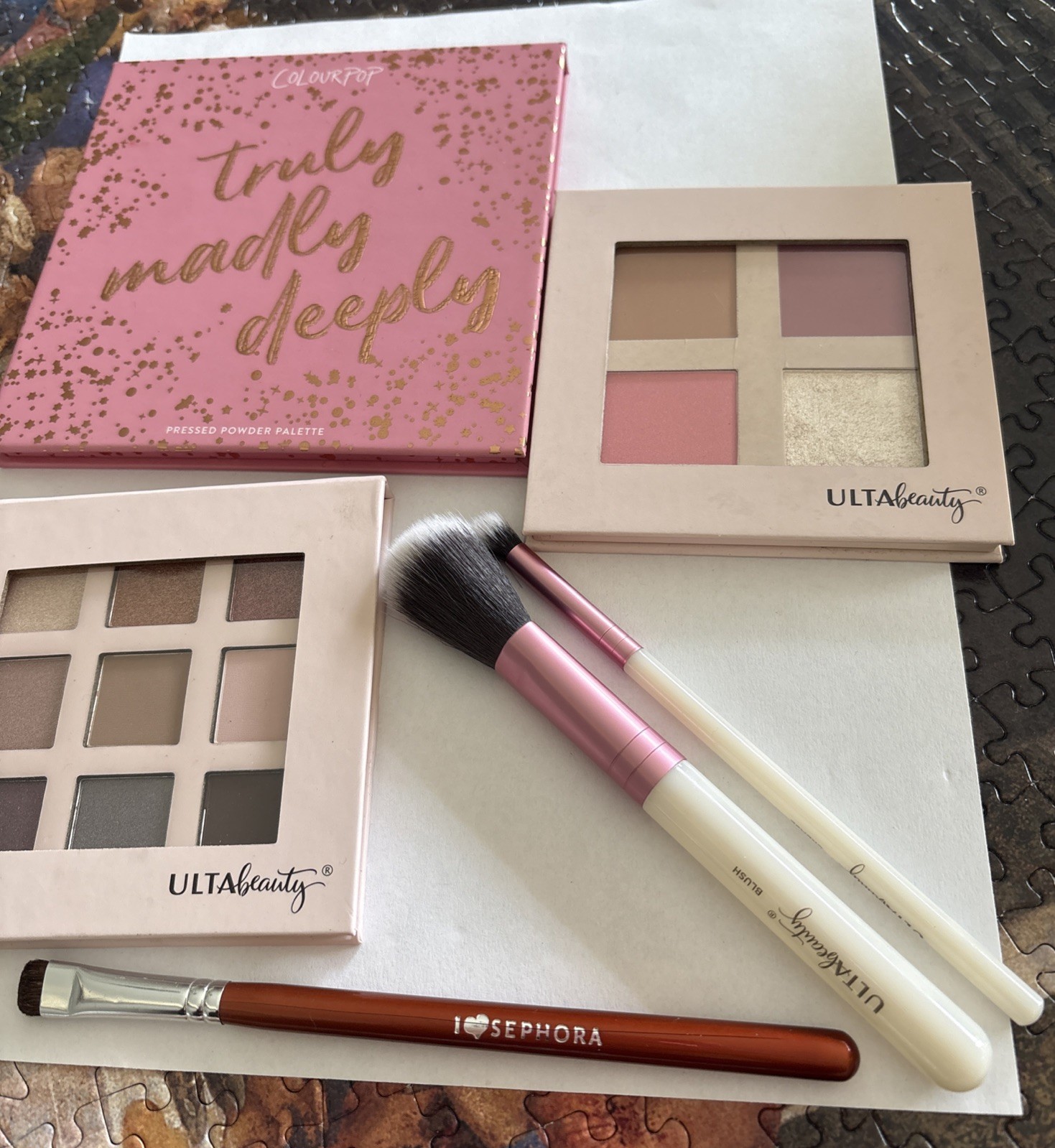 Sephora Vintage Brush, coLoRPoP Palette Makeup Eyeshadows+Ulta Lot