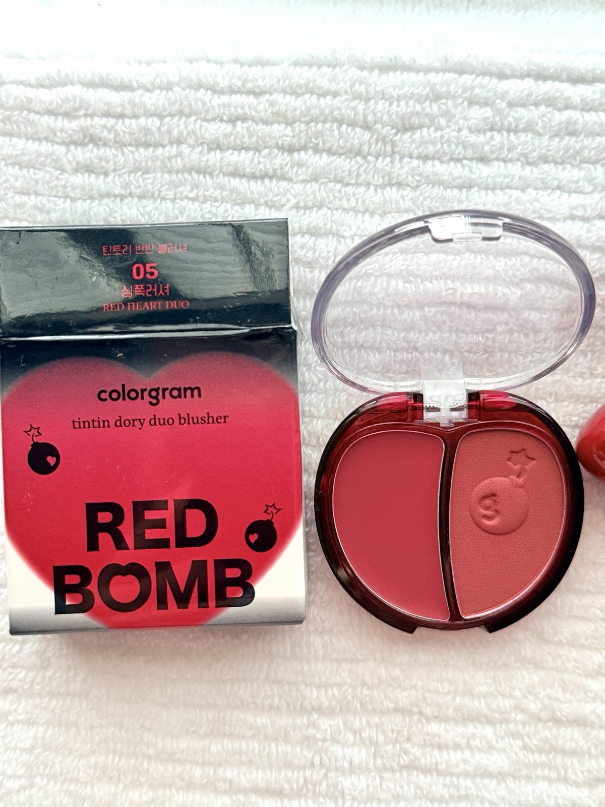 Colorgram RED BOMB K-Beauty Lip Tint & Red Heart Duo Blusher Bundle BNIB