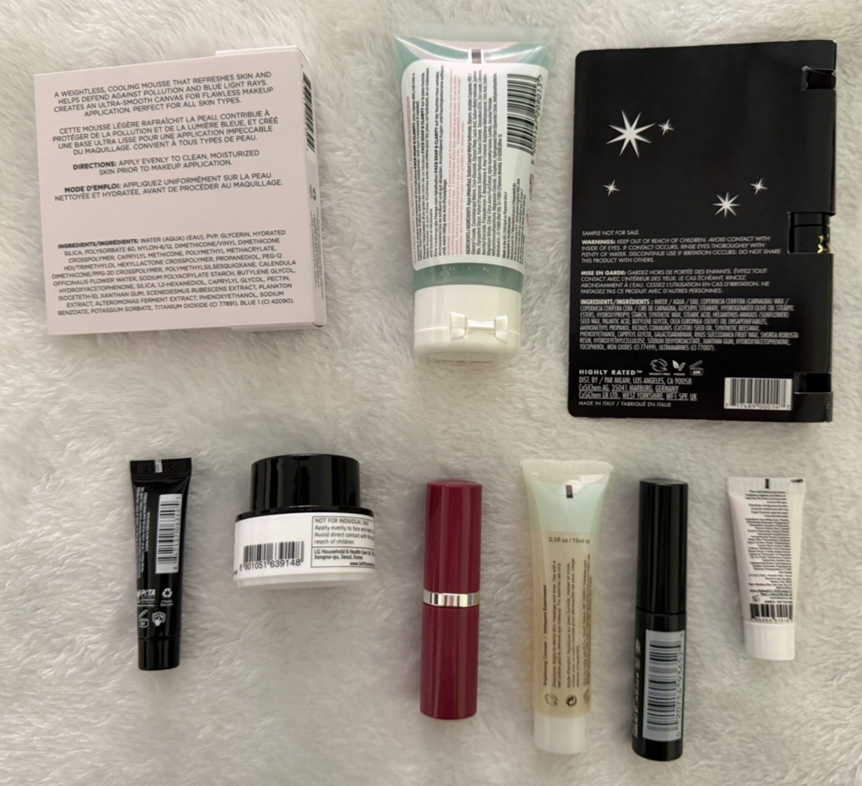 Mixed Assorted Beauty Products Makeup Skincare 40-Pc Lot Mini Travel Sample +Bag