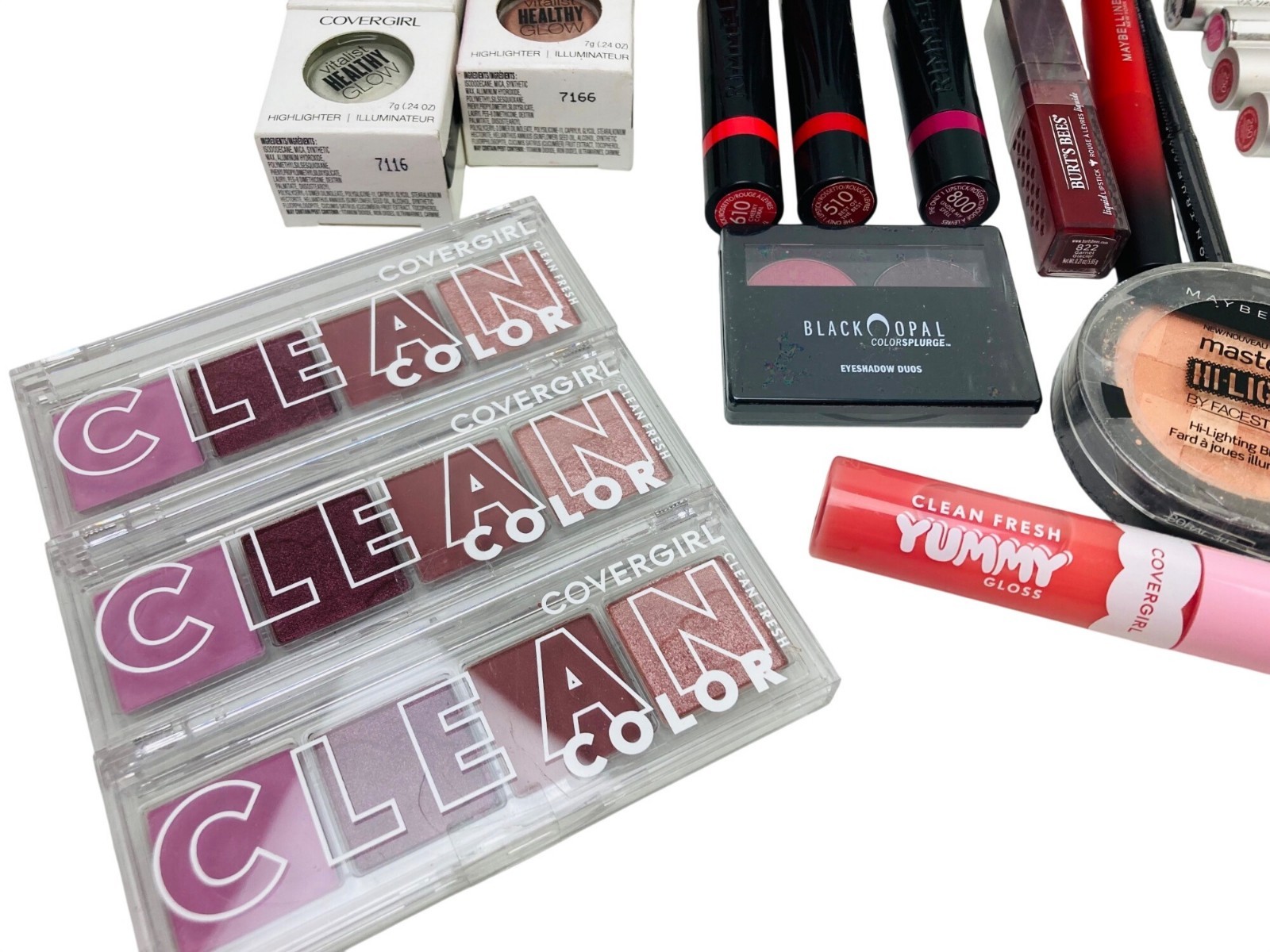 42 Pc Mixed Lot Of Makeup Products Covergirl Revlon Maybelline NYX Rimmel & More
