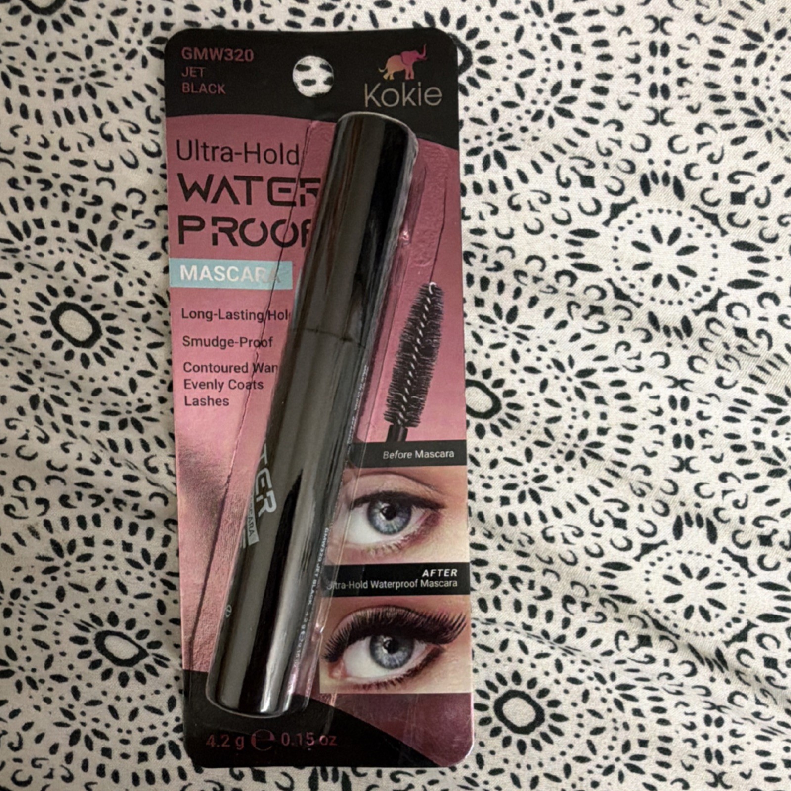 Kokie Waterproof Smudge Proof Mascara GMW320 Jet Black + Gel Eyeliner GGE450