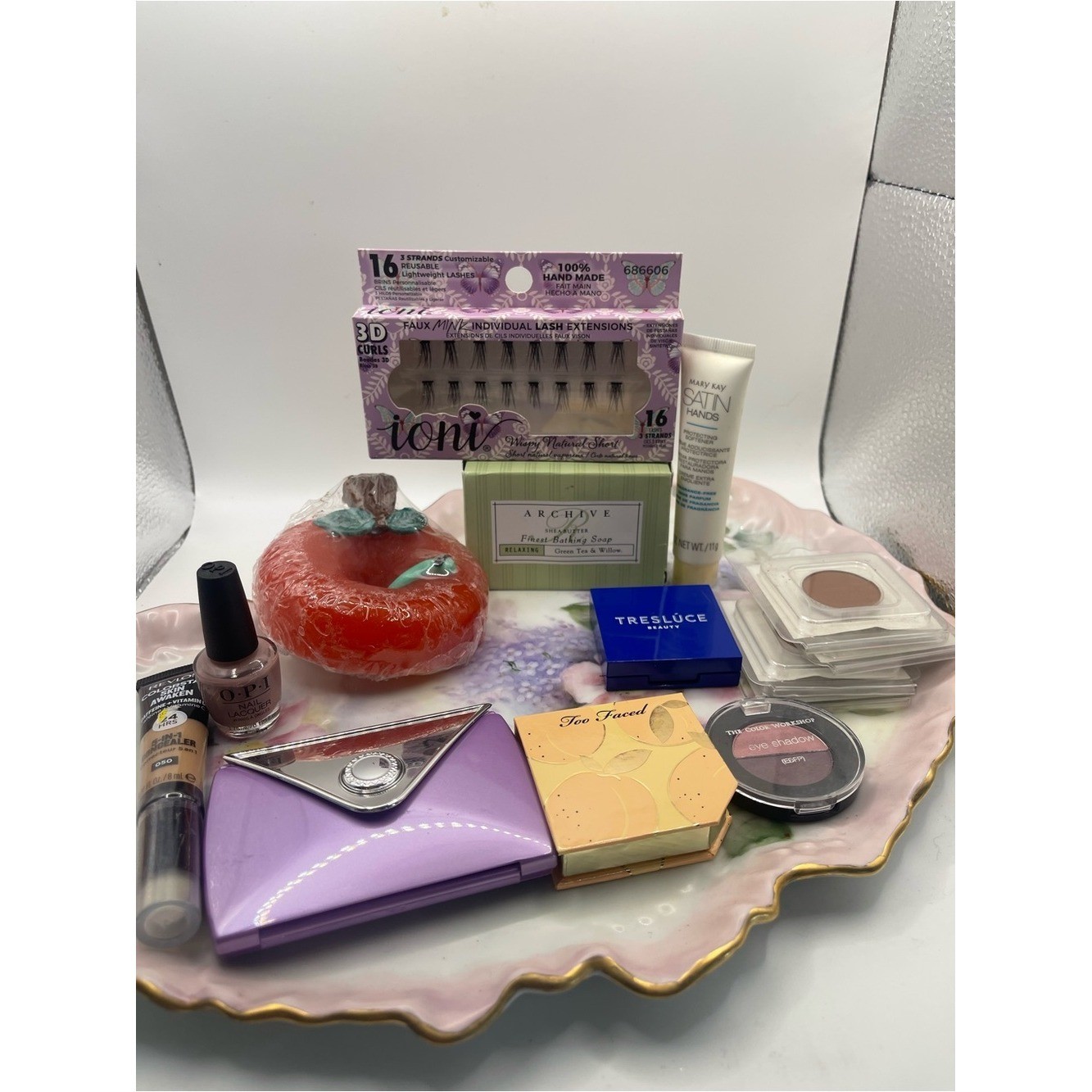 Mixed Beauty Lot Too Faced Tresluce Revlon Ioni Lashes Mary Kay OPI Makeup Set