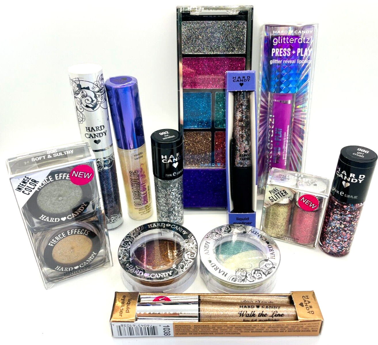 Lot of 10 ~ Hard Candy GLITTER & SHIMMER Makeup SEALED! No Duplicates!