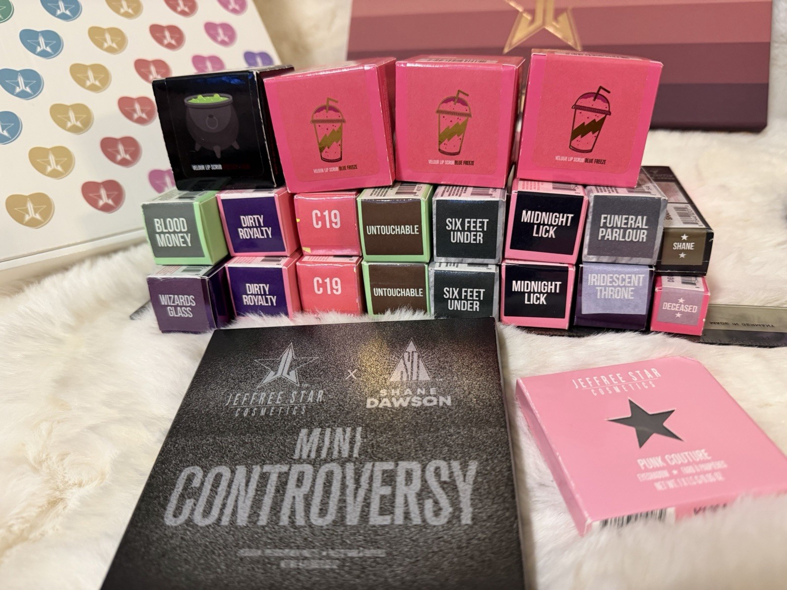$500+Jeffree Star Bundle MAKEUP Lot#GLOSS, LIP SCRUB,MIRROR,BEAUTY GIFTS,PALETTE