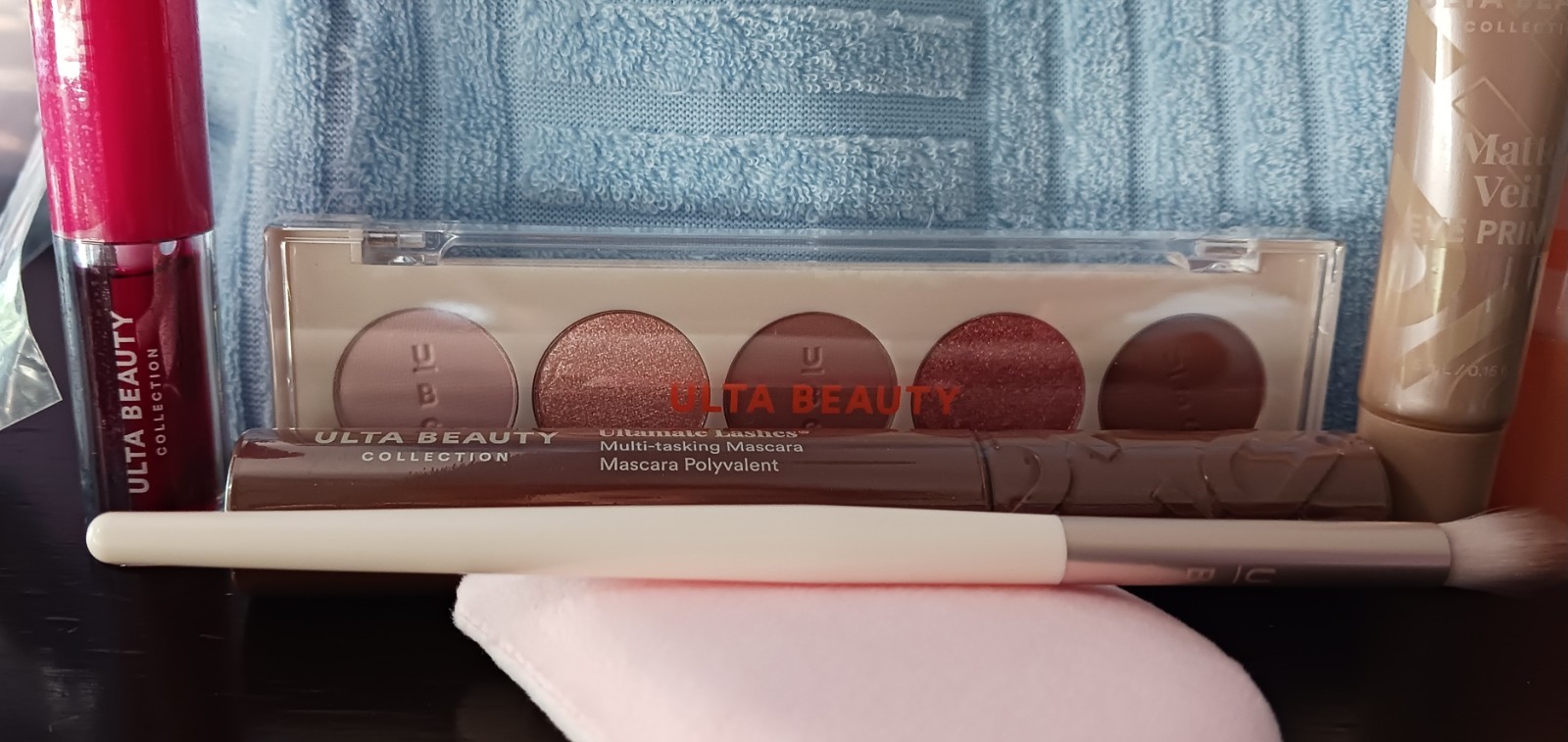 ULTA BEAUTY 8 PIECE MAKEUP PRIMER PORELESS VEIL MASCARA LIP STAIN EYESHADOW NEW