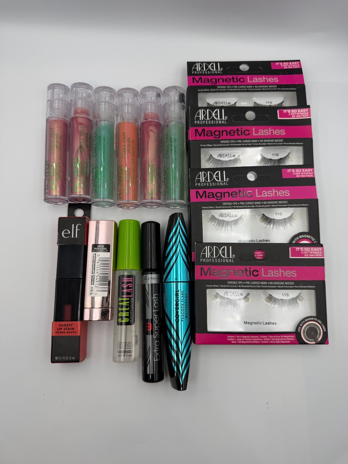 15PCS Mixed Beauty Lot Makeup Assorted Lip Products False Lashes Ardell Flower