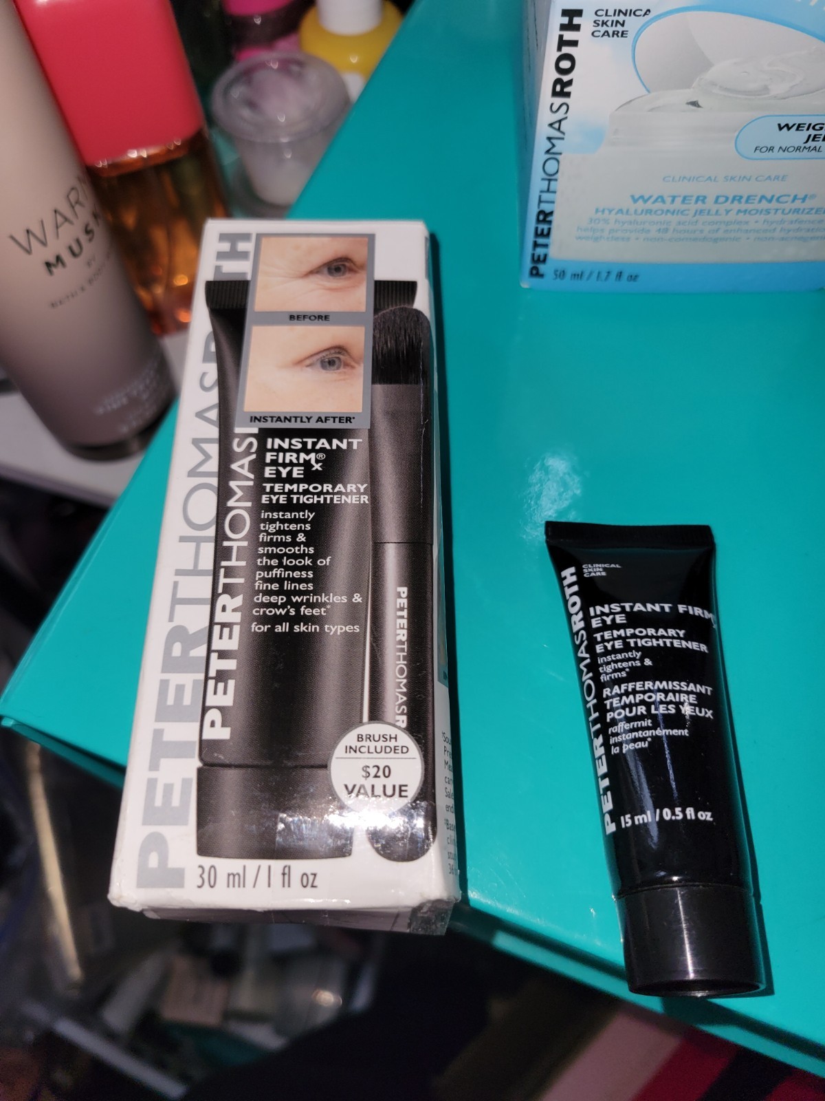 5 pieces- Peter Thomas Roth Instant FIRMx, Retinol Fusion PM, Water Drench Lot